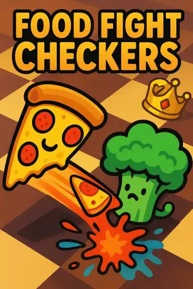 Food Fight Checkers by erika