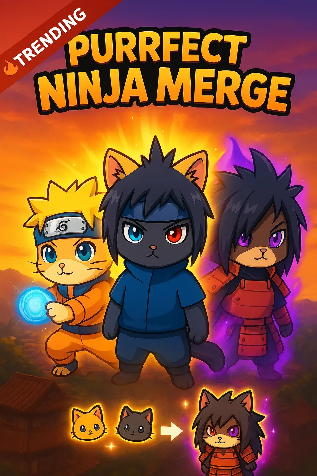 Purrfect Ninja Merge | Astrocade