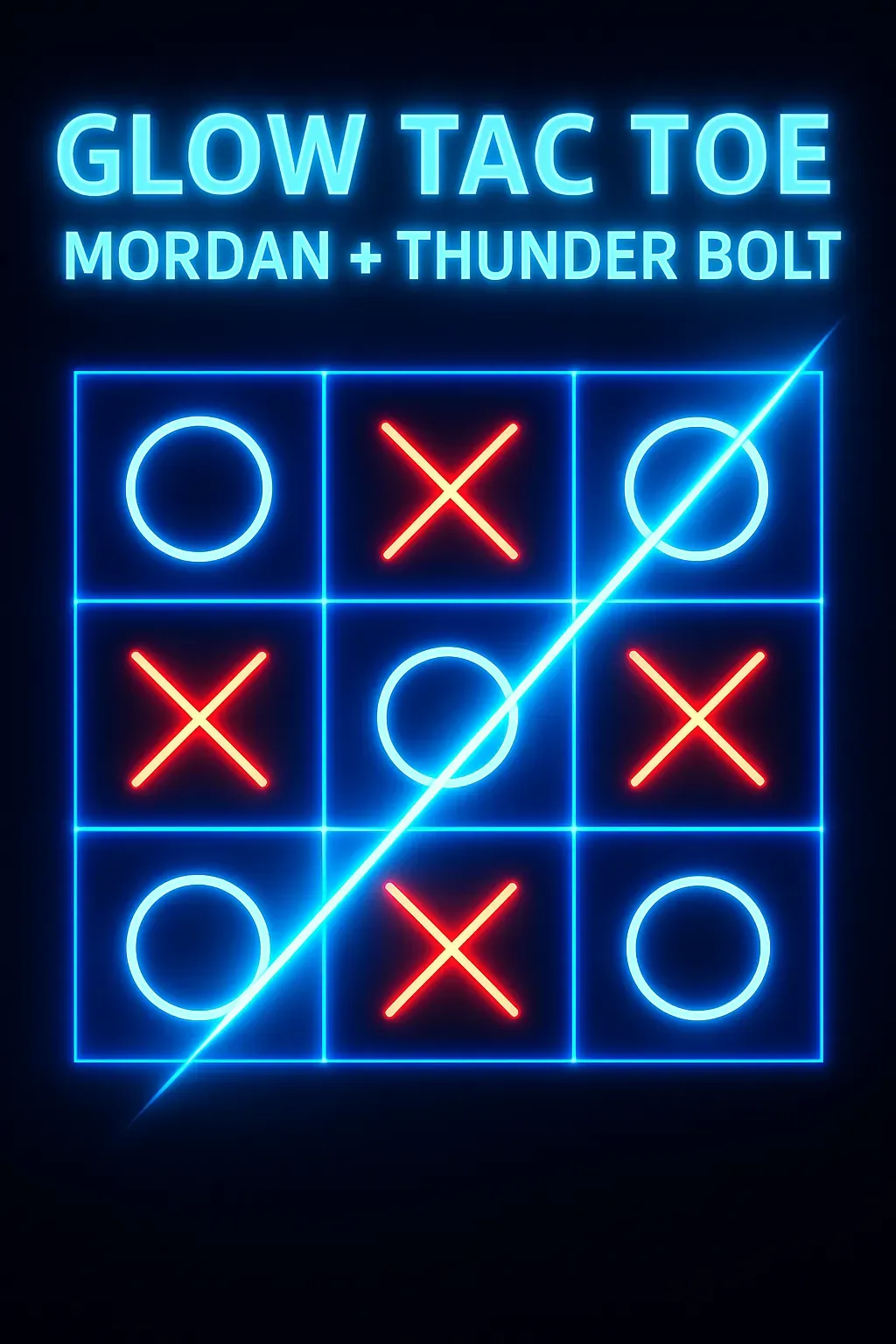 Glow Tac Toe:Mordan + Thunder Bolt | Astrocade