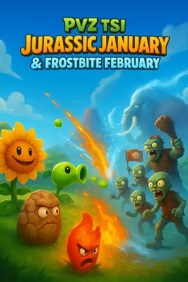 PVZ TSI jurassic January  & frostbite February  by spincyclon3