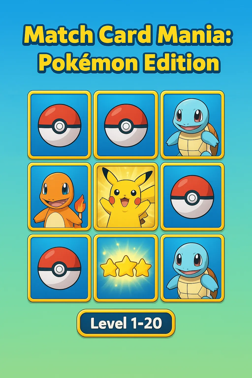 Match Card Mania: Pokémon Edition | Astrocade