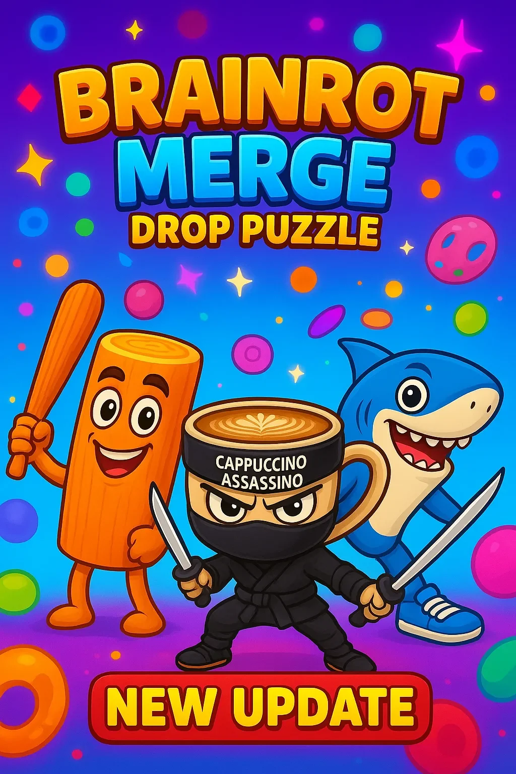 Brainrot Merge: Drop Puzzle | Astrocade