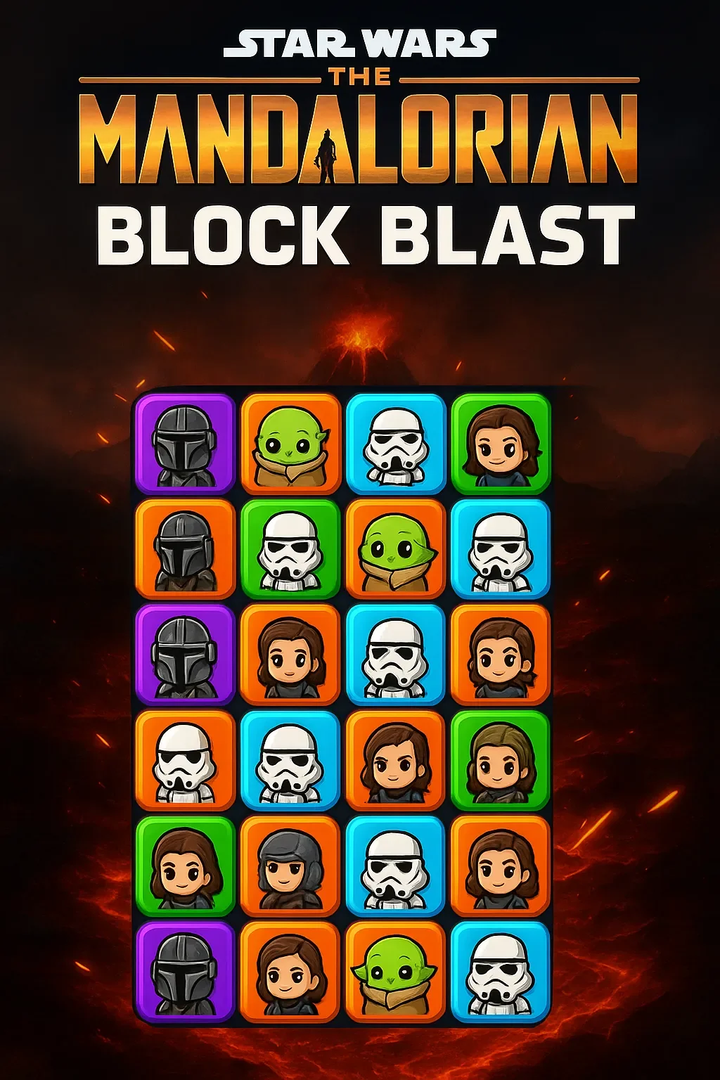Star Wars Mandalorian Block Blast | Astrocade